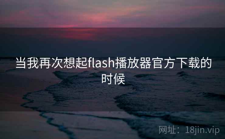 当我再次想起flash播放器官方下载的时候